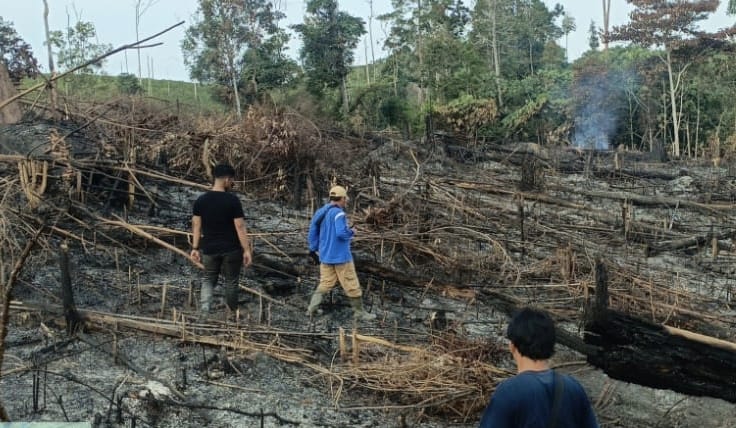 Terpantau Hotspot di Dashboard Lancang Kuning, Polres Inhu Bergerak Cepat Amankan Pelaku Pembakar Lahan