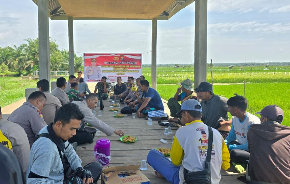 Pesan Damai di Saung Persawahan, Polsek Kelayang Silaturahmi dengan Petani