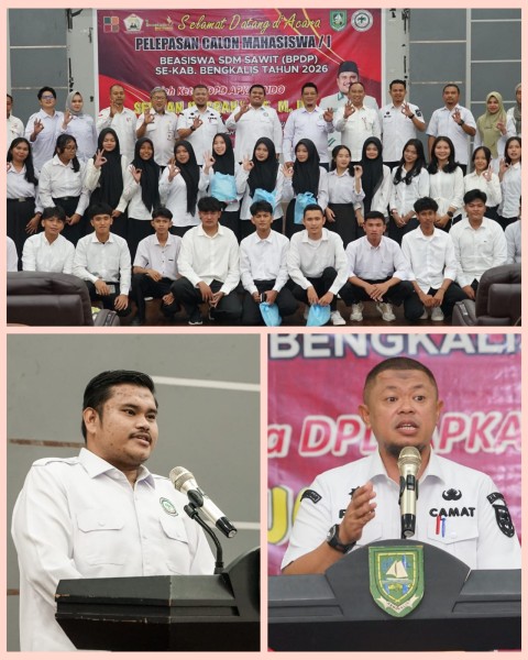 Ketua DPD APKASINDO Septian Nugraha, Ucapkan Selamat Kepada Para Penerima Beasiswa SDM Sawit se- Kabupaten Bengkalis