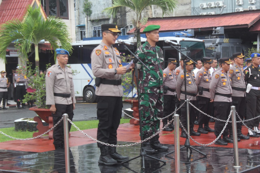 Apel Sinergitas TNI dan Polri, Kodim 0314/Inhil Siap Amankan Pemilu 2024