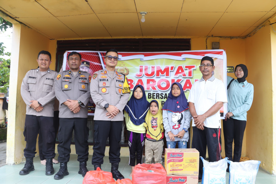 Polres Inhil Bagikan Bantuan Sembako ke Panti Asuhan Puri Kasih