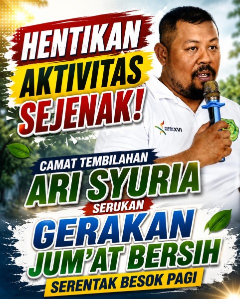 Camat Tembilahan Ari Syuria Serukan Gerakan Jum'at Bersih Serentak Besok Pagi