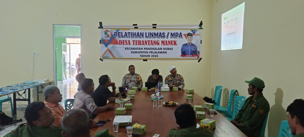 Polsek Pangkalan Kuras Gelar Pelatihan Linmas dan MPA