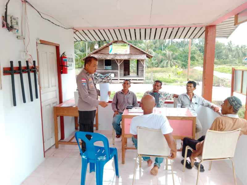 Cooling System di Desa Lemang, Aipda Joni Hendra Imbau Warga Jaga Kondusifitas Pasca Pilkada