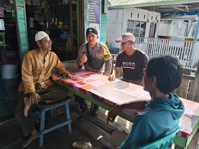 Cooling System, Bhabinkamtibmas Sungai Bela Ajak Sukseskan Pilkada Serentak Riau 2024