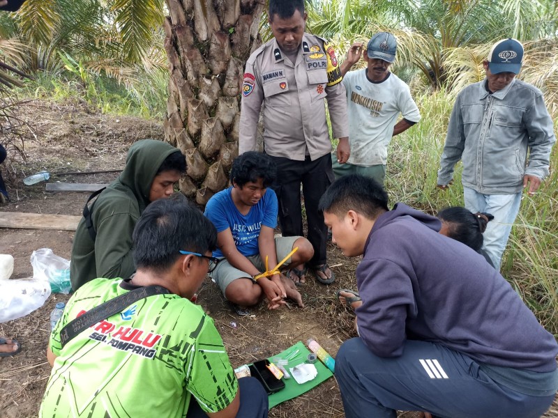 Polsek Batang Cenaku Ringkus Pria Pelaku Narkoba di Desa Anak Talang