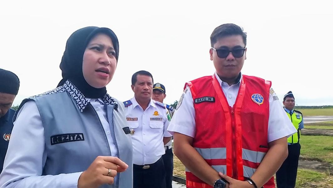 Bandara Japura Rengat Buka Penerbangan Perdana, Bupati Rezita Apresiasi Semua Pihak