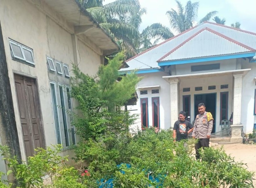 Bhabinkamtibmas Kuala Cenaku Sambangi Penanam Cabai, Ajak Warga Tanam Jagung Pipil