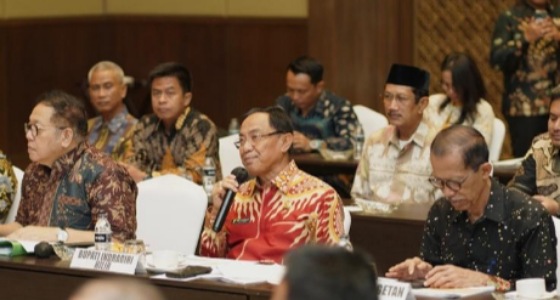 Bupati Inhil Hadiri Rakor Lintas Sektor Bersama Kementerian ATR/BPN