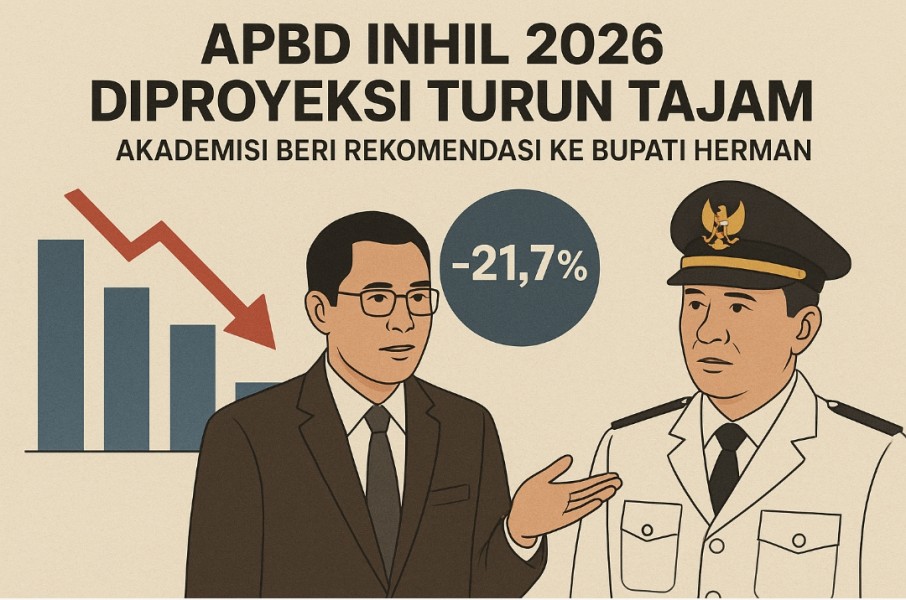 APBD Inhil 2026 Diproyeksi Turun Tajam, Akademisi Beri Rekomendasi ke Bupati Herman