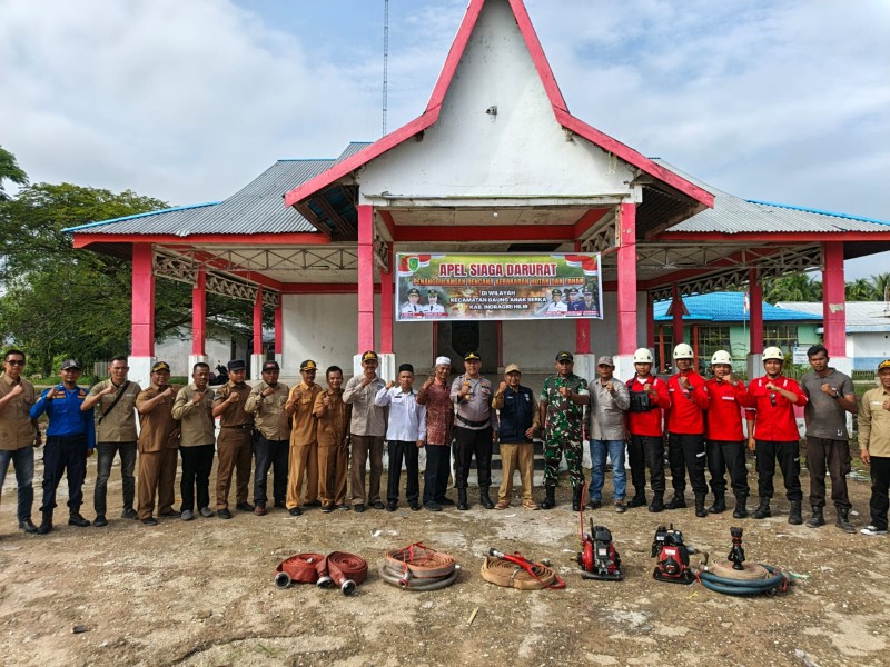 Pemcam Gaung Anak Serka Gelar Apel Gabungan Siaga Karhutla Bersama Forkopincam dan Stakeholder