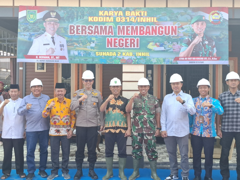 Karya Bakti Kodim 0314/Inhil resmi di Mulai, Pembangunan Sasar Jalan Suhada 2 Tembilahan Hulu