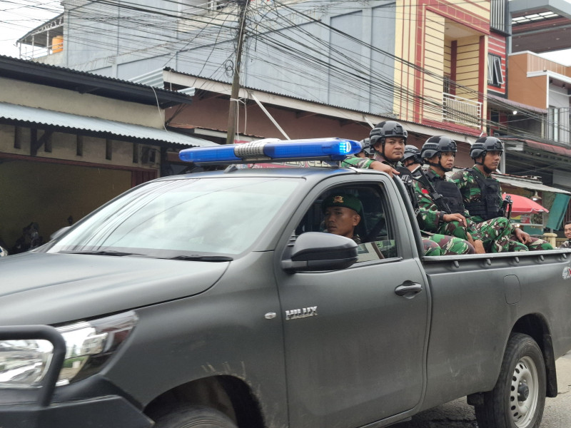 Antisipasi Gangguan Keamanan di Masa Pencoblosan Pilkada, Kodim 0314/Inhil Giat Patroli