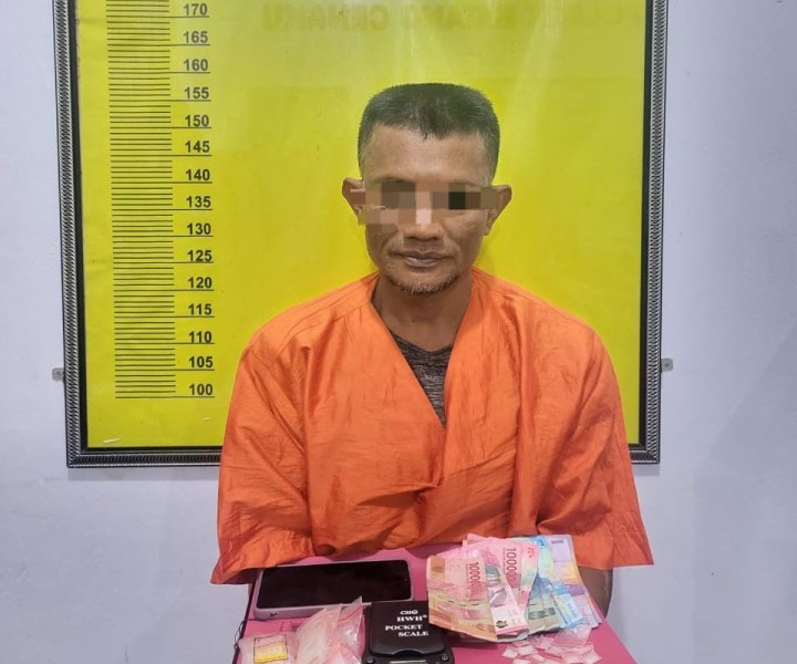 Polsek Batang Cenaku Berhasil Ringkus Pemilik 14 Paket Sabu Di Desa Kuala Kilan