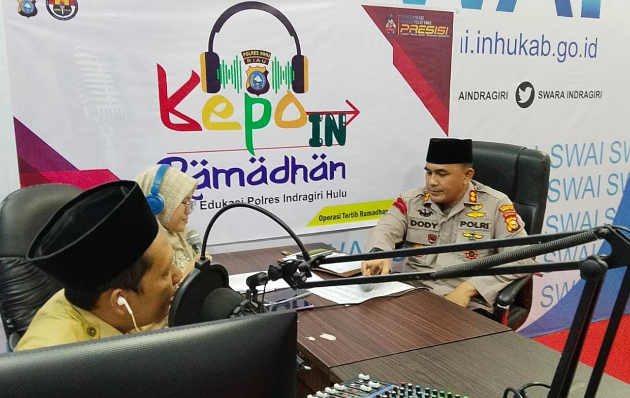 Kapolres Inhu Sosialisasi Harkamtibmas Lewat Siaran Radio