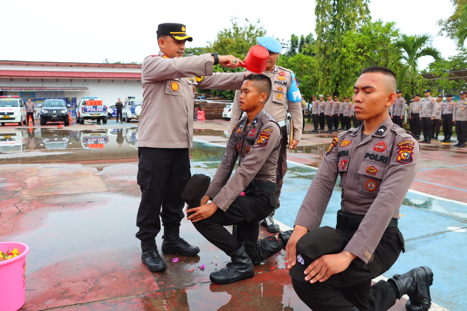 Polres Inhu Gelar Apel Penyambutan dan Pembinaan Tradisi Bintara Remaja