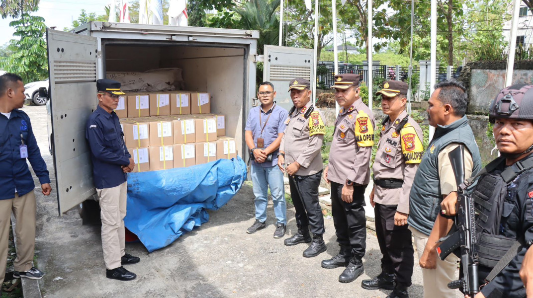 Satgas Mantap Praja LK-2024, Kawal Ketat  Surat Suara Pilkada sampai di Meranti