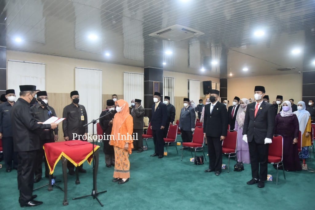 Wabup Inhil Lantik 18 Pejabat Administrator dan Pengawas, Berikut Daftar Namanya