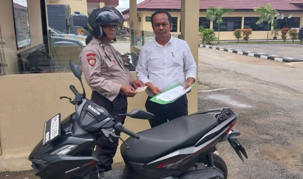 Bulan Tertib Helm, Propam Razia Kendaraan Personel Polres Inhu