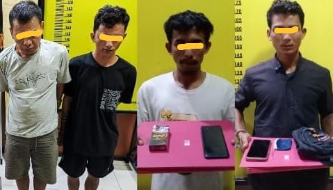 Dalam Sehari Polsek Pasir Penyu Ringkus Empat Tersangka Narkoba