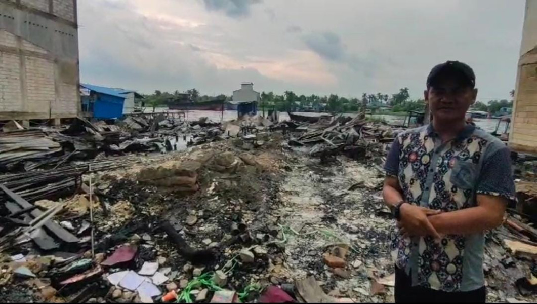 Kebakaran Hebat di Belantak Raya Inhil, Kades: Warga Miskin Diusulkan Rumah Layak Huni