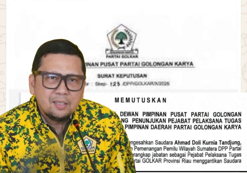 Ahmad Doli Kurnia Ditunjuk sebagai Carateker Ketua DPD Golkar Riau Gantikan Syamsuar