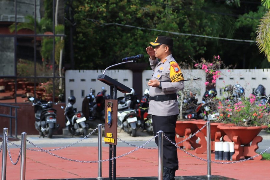 Kapolres Inhil Pimpin Apel Operasi Zebra 2025, 7 Pelanggaran Jadi Fokus Utama