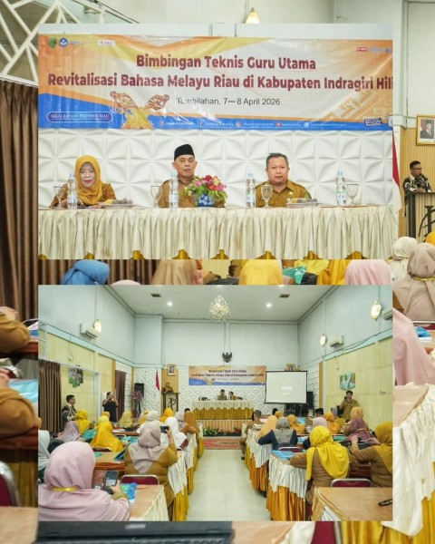 Bupati Inhil Buka Bimtek Guru Utama Revitalisasi Bahasa Melayu