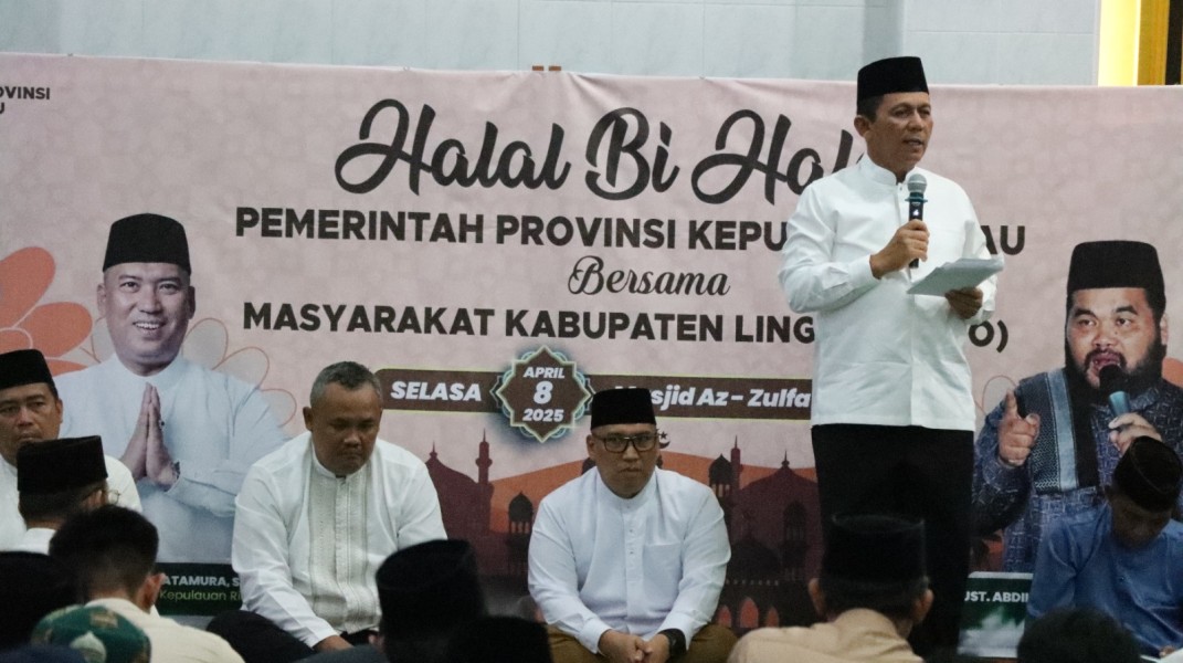 Kapolres Lingga Hadiri Kunjungan Kerja dan Halal Bihalal Gubernur Kepri di Dabo Singkep.
