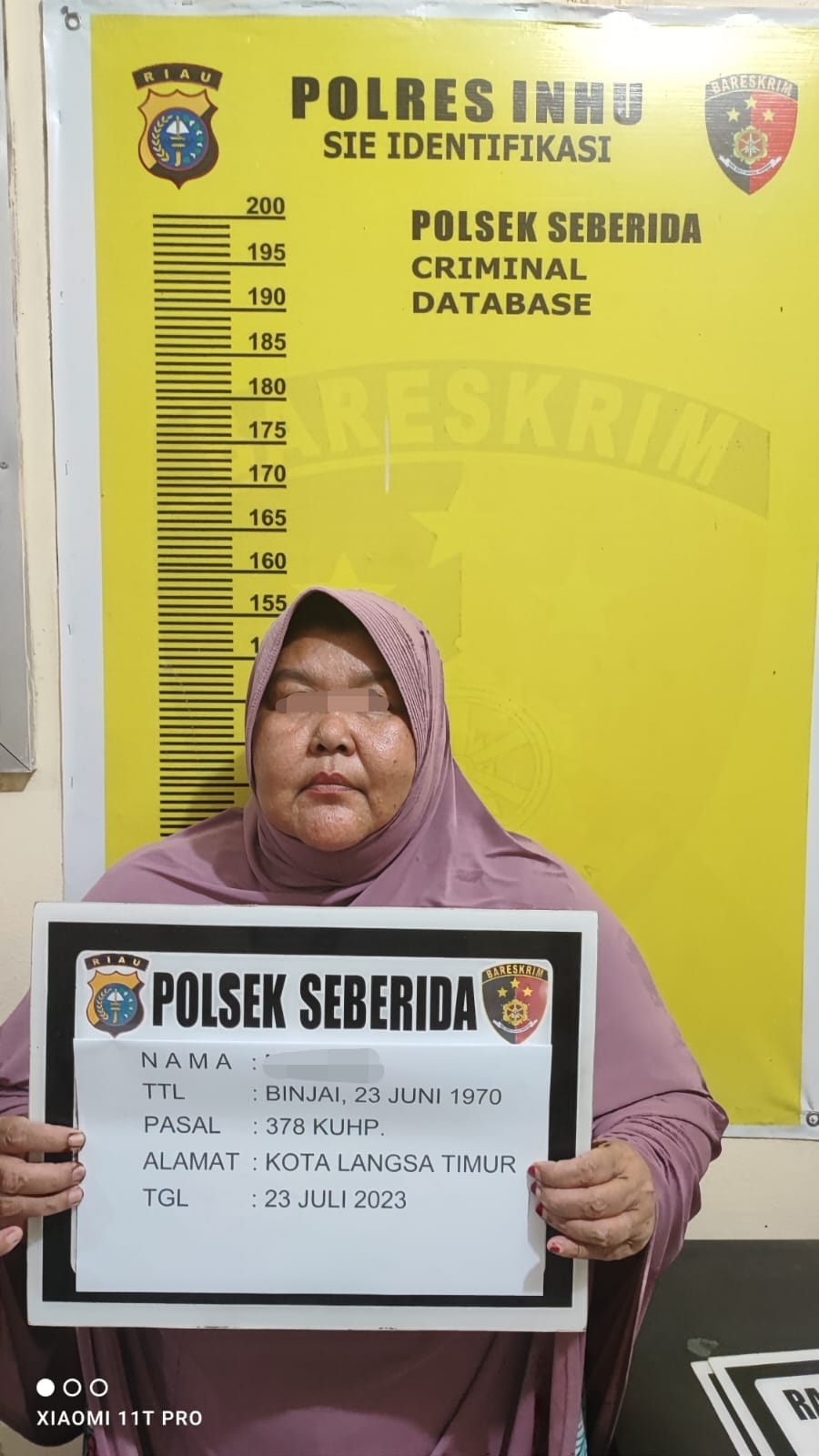 Tipu Warga Inhu Ratusan Juta Jadi PNS, Polres Inhu Ringkus Wanita asal Aceh