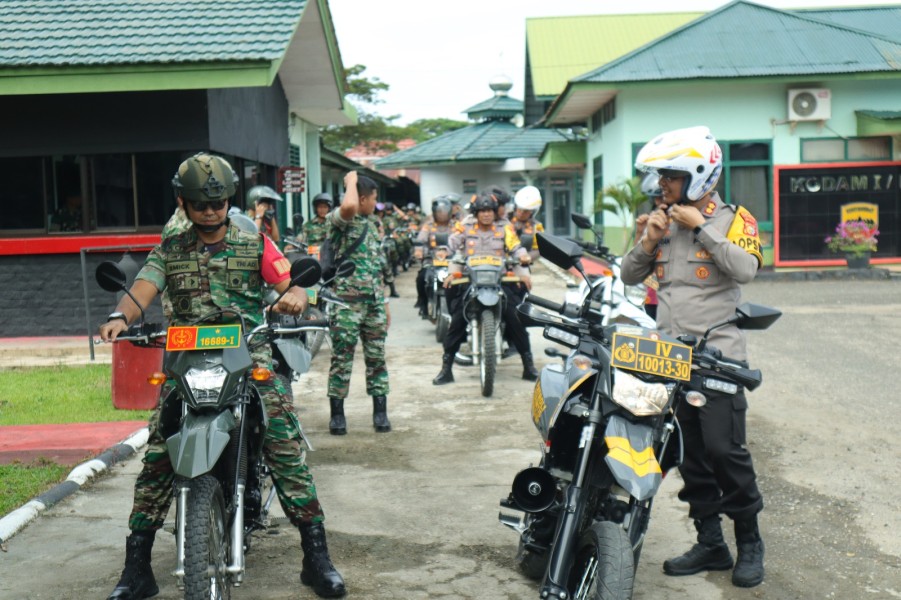 Jaga Kekompakan, Kodim 0302/Inhu Dan Polres Inhu Lakukan Patroli Sinergritas