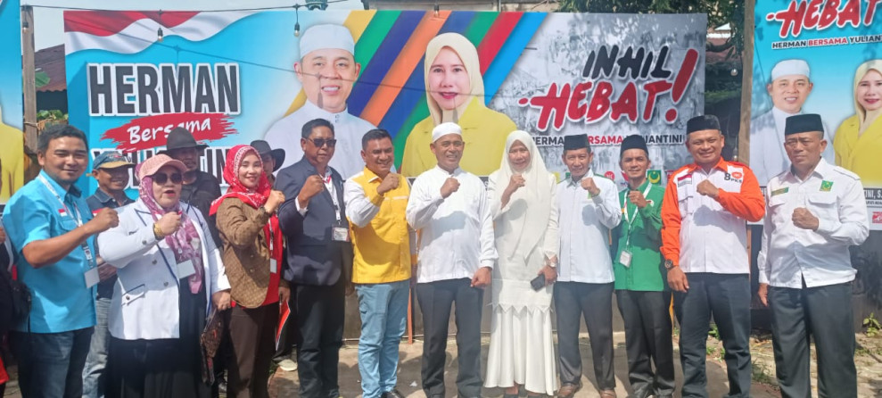 9 Parpol Deklarasikan Paslon Haji Herman-Yuliantini  di Pilkada Inhil 2024