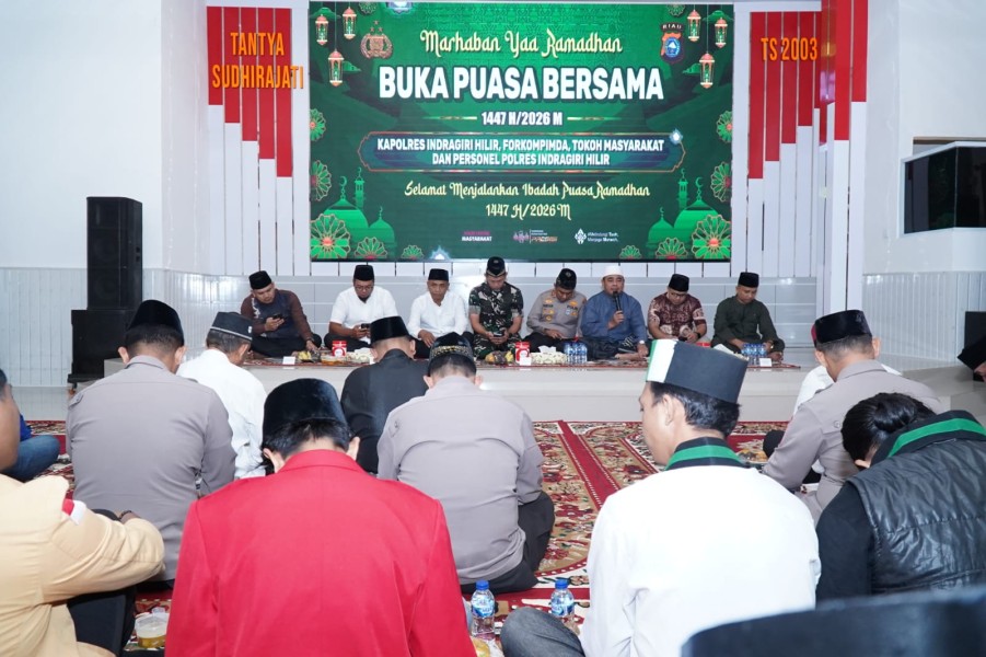 Dandim 0314/Inhil Hadiri Buka Puasa Bersama dan Peringatan Nuzulul Quran di Polres Inhil