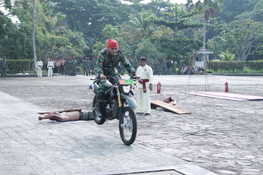 HUT TNI ke-78 di Warnai Atraksi Prajurit Kodim 0314/Inhil