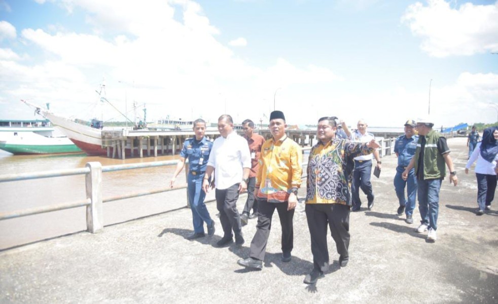 Tinjauan Progres Pelabuhan Roro Parit 21, Bupati Inhil: Dalam Waktu Segera Terealisasi