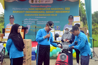 Hadiri Peringatan HKN ke-58 yang Ditaja Dinkes Inhil, Bupati HM Wardan Ajak Masyarakat Hidup Sehat