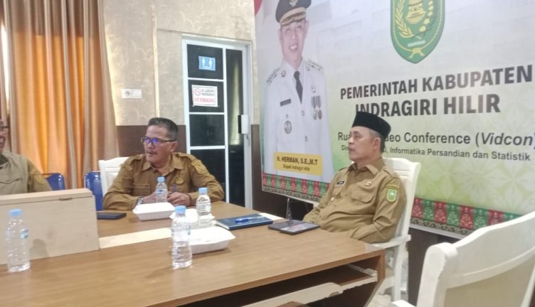Bupati Inhil Ikuti Zoom Meeting Penyaluran Bantuan Hewan Kurban Presiden