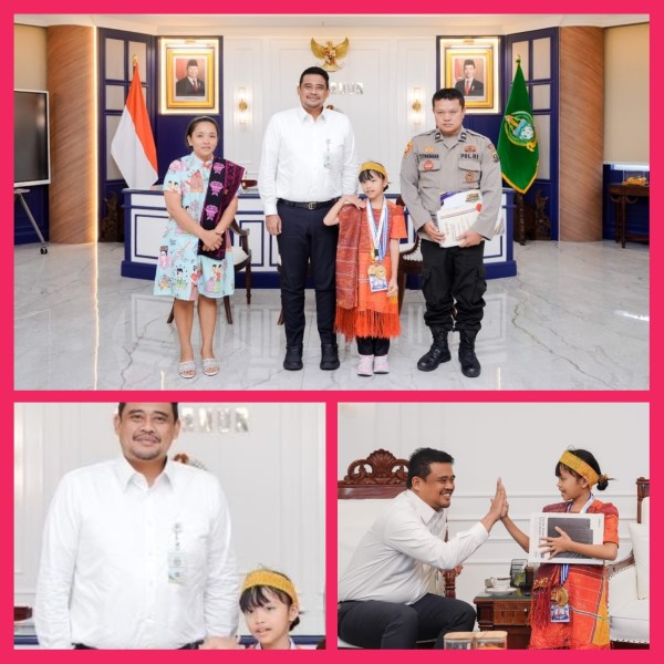 Peraih Medali Emas Asia Science & Mathematics Competition (ASMC) Global Round 2026, Caroline Cicilia Nababan, Akhirnya Bertemu dengan Gubernur Sumatera Utara, Bobby Nasution.