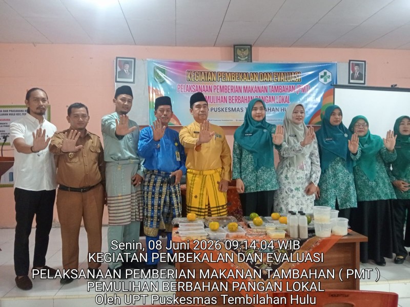 Desa Sungai Intan Ikuti Pembekalan dan Evaluasi PMT Berbahan Pangan Lokal