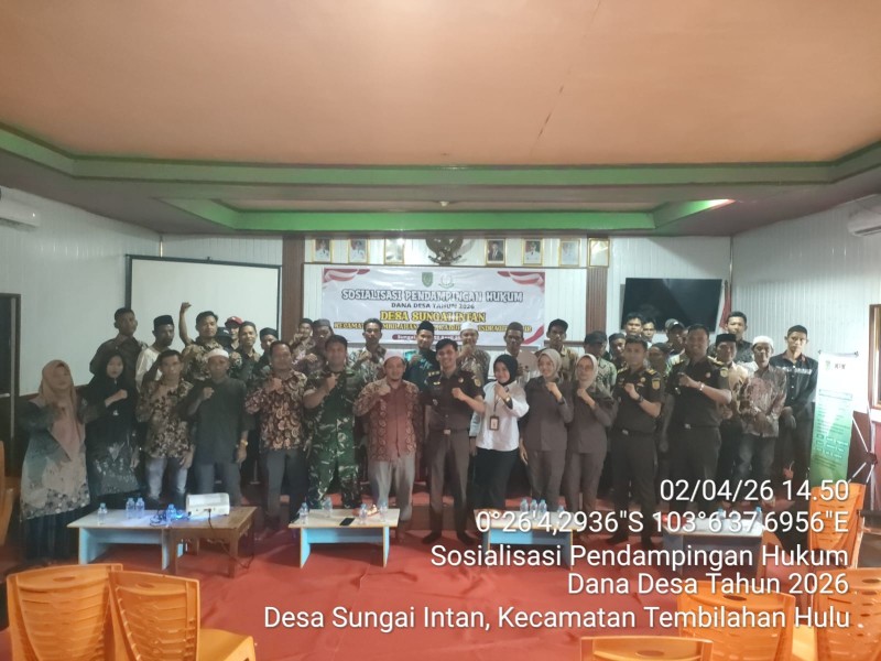Pemdes Sungai Intan Laksanakan Sosialisasi Pendampingan Hukum