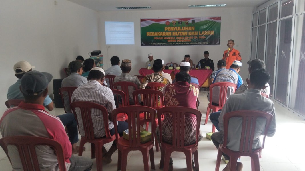Gandeng BPBD Inhil, Satgas TMMD Kodim 0314/Inhil Genjot Edukasi Pencegahan Karhutla Bagi Warga