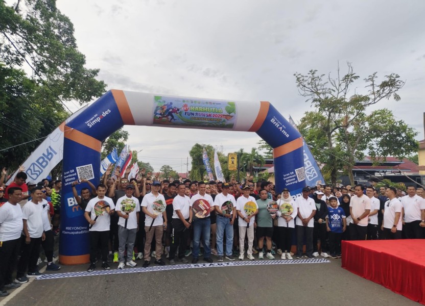 Ribuan Warga Inhu Ikuti Fun Run Anti Karhutla Polres Inhu