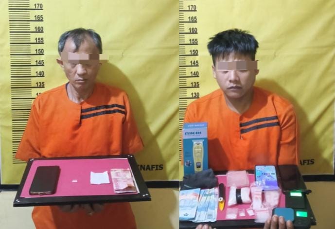 Polsek Rengat Barat Ringkus Tersangka Penyalahgunaan Narkotika di Dua Lokasi Berbeda