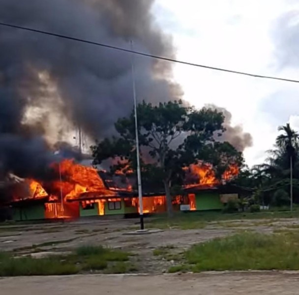 Kantor Camat Enok Ludes Terbakar, Diduga Akibat Arus Pendek
