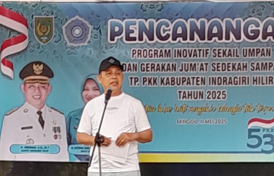 Bupati Inhil Canangkan Gerakan Jumat Sedekah Sampah dan Sekail Umpan, Ajak Masyarakat Peduli Lingkungan