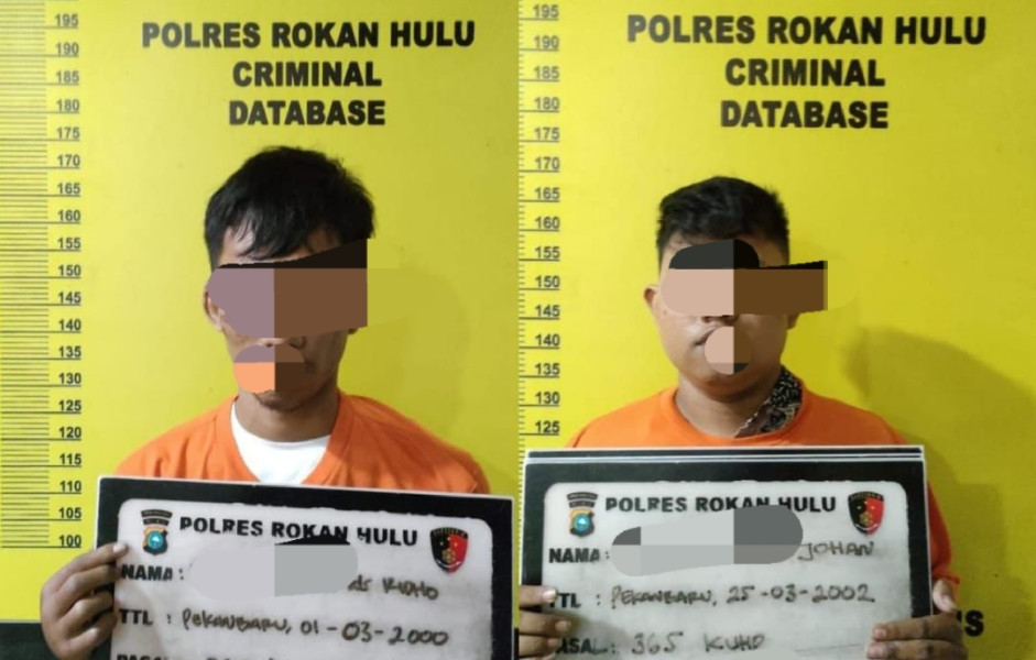 Dua Pelaku Jambret Gelang Emas Rp60 Juta di Rohul Ditangkap Polisi