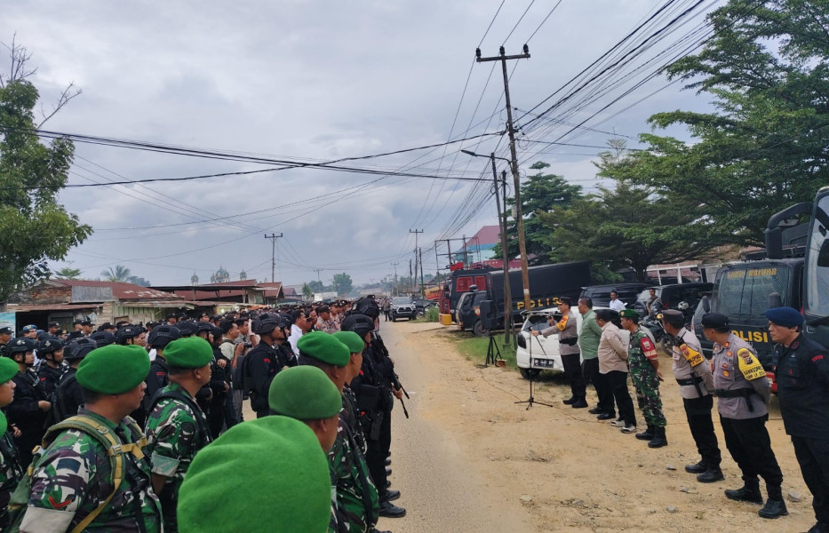 Polres Inhu dan Kodim 0302 Inhu Berhasil Amankan Pleno Pilkada Serentak di Kantor KPU