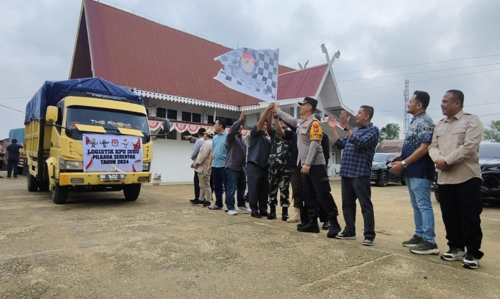 Polisi Bersenjata Kawal Logistik Pilkada ke Empat Kecamatan, Ini Pesan Kapolres Inhu