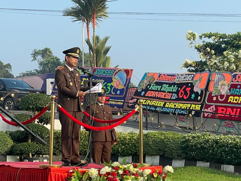 Kejari Inhu Laksanakan Upacara Peringatan HBA ke-63 Tahun 2023