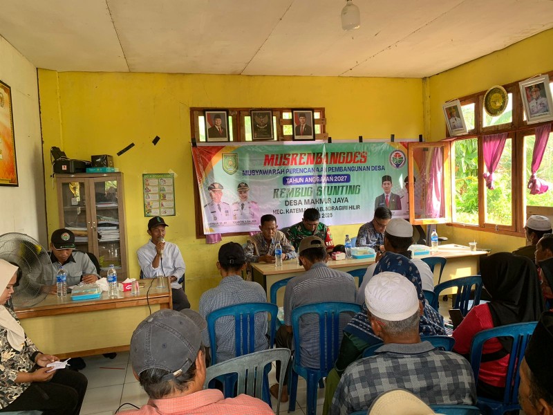 Babinsa Koptu Al Alim Hadiri Musrenbangdes Makmur Jaya, Dukung Perencanaan Pembangunan